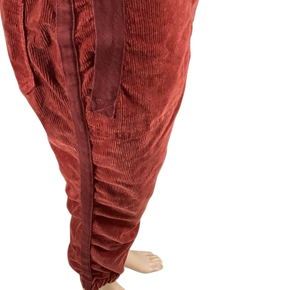 Anthropologie The Richie Slim Joggers Corduroy Edition in Dark Brick size 10 - Picture 5 of 14